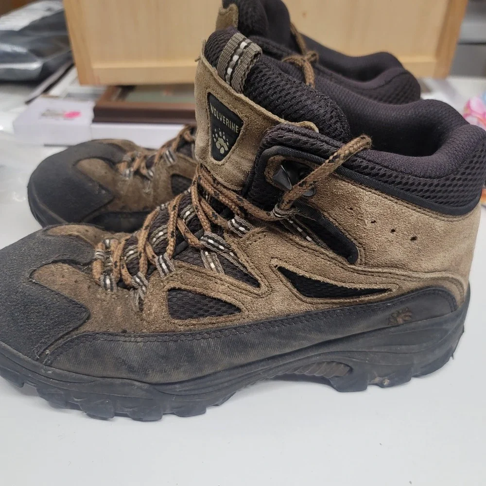 Wolverine Men's Hiking Boots Waterproof Brown Suede Leather‎ Work Boots